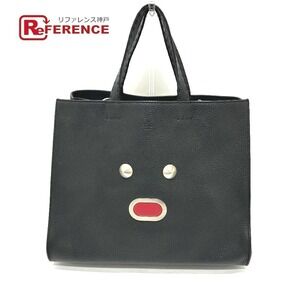 Fendi Monster Bag Shoulder Crossbody Selleria Tote Black